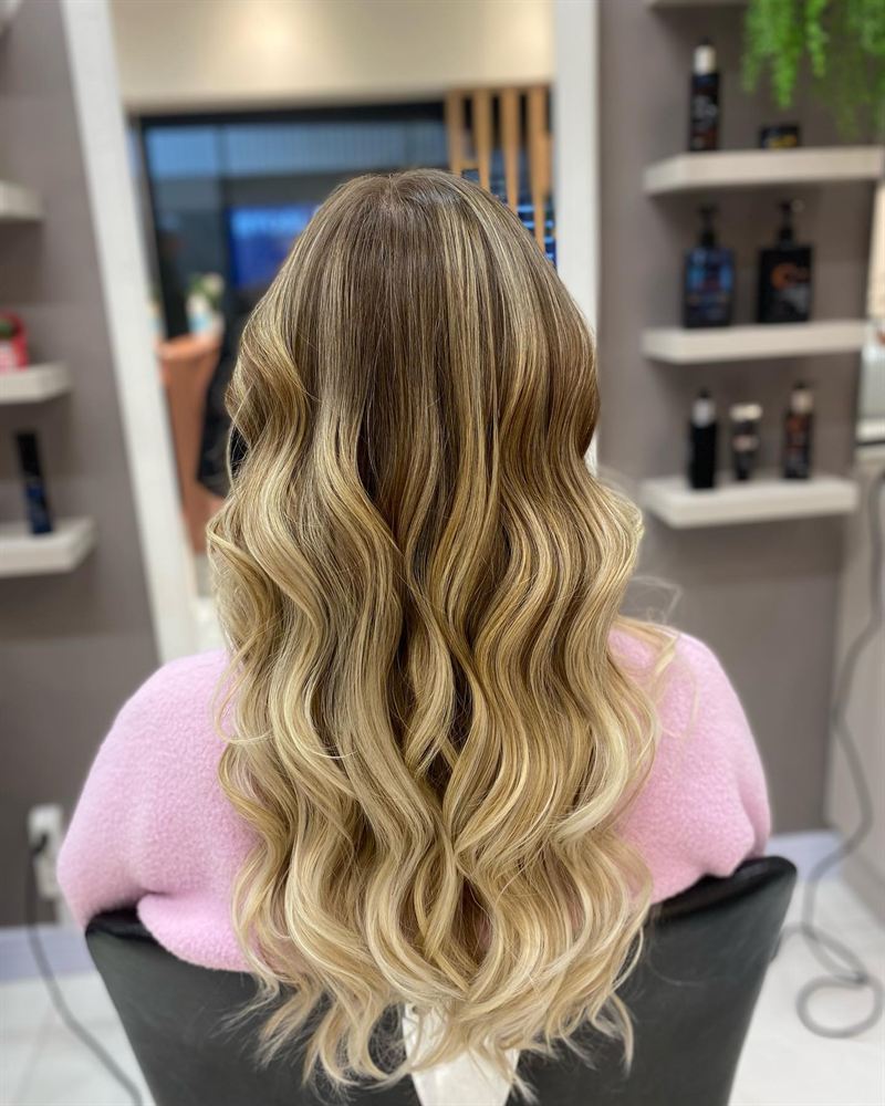 Mechas em cabelo longo